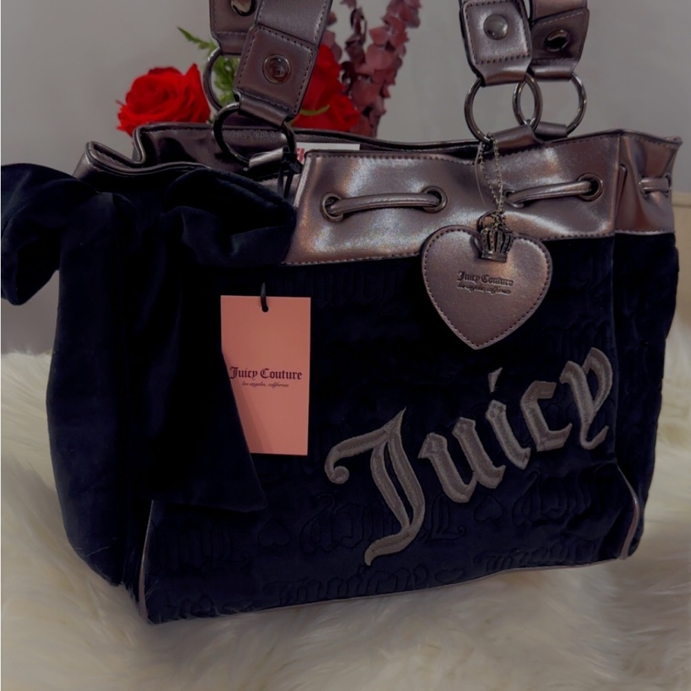 Juicy Couture Black Juicy Couture Vintage Dreams Tote Liquorice